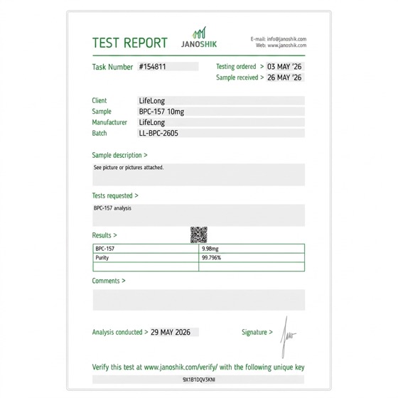BPC-157 certificate of analysis